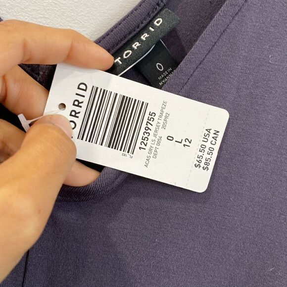NWT Torrid Mini Jersey Trapeze Dress in Gray - Picture 7 of 10